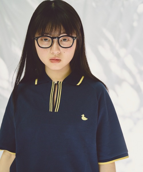 common gull products.（コモンガルプロダクツ）の「隙間のポロシャツ（ポロシャツ・レディース・アイボリー/レッド/ネイビー・MEDIUM/LARGE）」の7枚目の写真