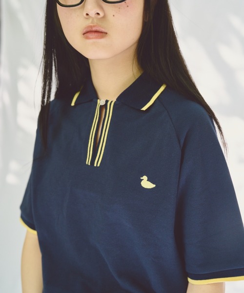 common gull products.（コモンガルプロダクツ）の「隙間のポロシャツ（ポロシャツ・レディース・アイボリー/レッド/ネイビー・MEDIUM/LARGE）」の9枚目の写真