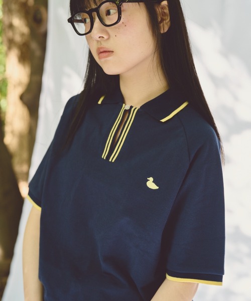 common gull products.（コモンガルプロダクツ）の「隙間のポロシャツ（ポロシャツ・レディース・アイボリー/レッド/ネイビー・MEDIUM/LARGE）」の10枚目の写真