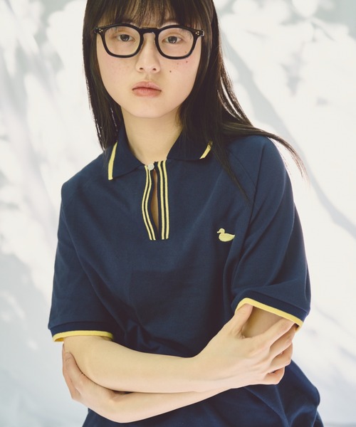 common gull products.（コモンガルプロダクツ）の「隙間のポロシャツ（ポロシャツ・レディース・アイボリー/レッド/ネイビー・MEDIUM/LARGE）」の13枚目の写真