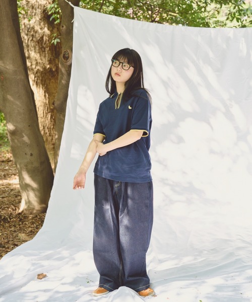 common gull products.（コモンガルプロダクツ）の「隙間のポロシャツ（ポロシャツ・レディース・アイボリー/レッド/ネイビー・MEDIUM/LARGE）」の16枚目の写真