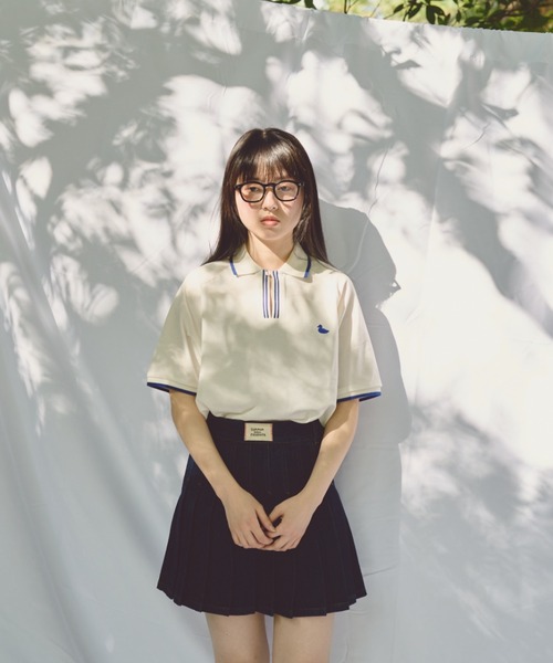 common gull products.（コモンガルプロダクツ）の「隙間のポロシャツ（ポロシャツ・レディース・アイボリー/レッド/ネイビー・MEDIUM/LARGE）」の21枚目の写真