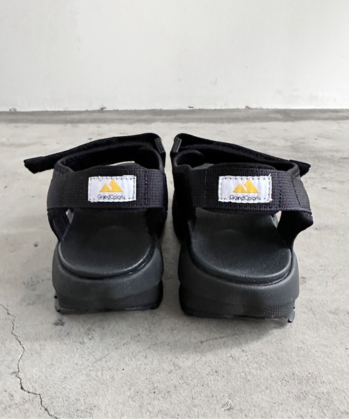 COMMON WARE(コモンウェアー)の「ST:GCP / Grand colony グランド コロニー / Recycled nylon 3BELT SANDAL リサイクルナイロン カバードベルト 厚底スポーツサンダル(サンダル・レディース・ブラック/ライトブラウン・L/M/S)」の10枚目の写真