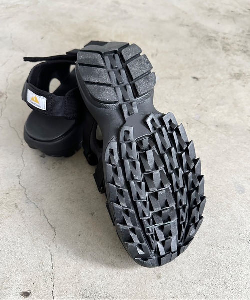 COMMON WARE(コモンウェアー)の「ST:GCP / Grand colony グランド コロニー / Recycled nylon 3BELT SANDAL リサイクルナイロン カバードベルト 厚底スポーツサンダル(サンダル・レディース・ブラック/ライトブラウン・L/M/S)」の11枚目の写真