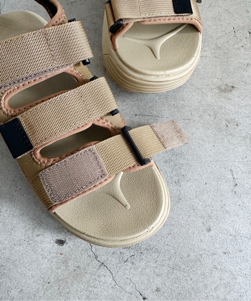 COMMON WARE(コモンウェアー)の「ST:GCP / Grand colony グランド コロニー / Recycled nylon 3BELT SANDAL リサイクルナイロン カバードベルト 厚底スポーツサンダル(サンダル・レディース・ブラック/ライトブラウン・L/M/S)」の21枚目の写真