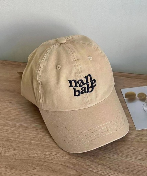 LAFFMO（ラフモ）の「レタリングロゴキャップ（キャップ・レディース・ピンク/モカ/オフホワイト/ブルー/ブラック・F）」の3枚目の写真