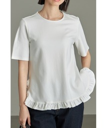 ヘムギャザーフリルTシャツ