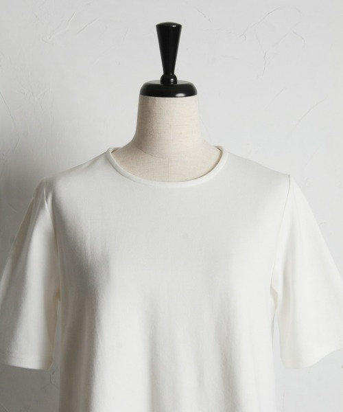 &. NOSTALGIA（アンドドットノスタルジア）の「ヘムギャザーフリルTシャツ（Tシャツ/カットソー・レディース・ブラック/ホワイト・M）」の17枚目の写真