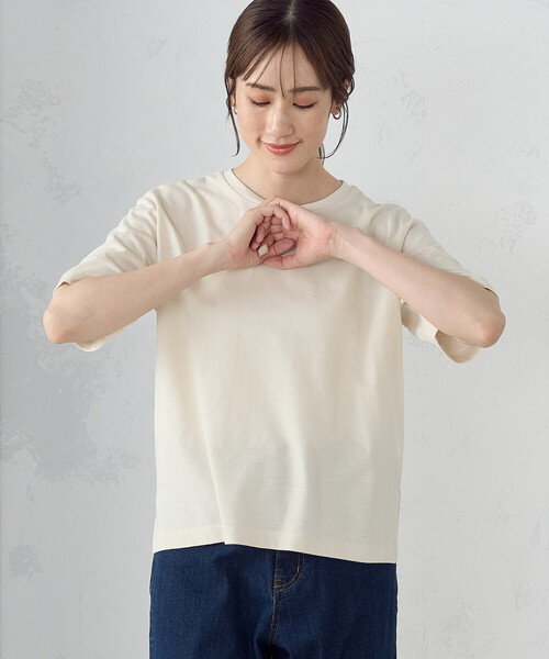 COMME CA ISM(コムサイズム)の「カラーTシャツ 七夕(Tシャツ/カットソー・レディース・ネイビー/イエロー/パープル/グリーン/ブルー/アイボリー・SMALL/MEDIUM/LARGE)」の10枚目の写真