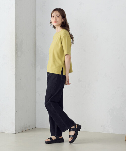 COMME CA ISM(コムサイズム)の「カラーTシャツ 七夕(Tシャツ/カットソー・レディース・ネイビー/イエロー/パープル/グリーン/ブルー/アイボリー・SMALL/MEDIUM/LARGE)」の14枚目の写真