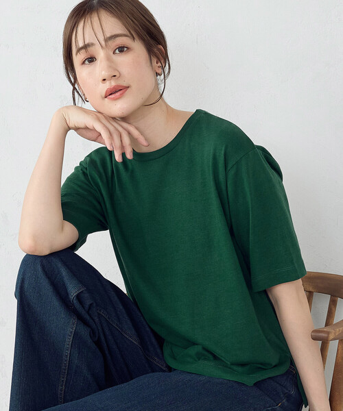 COMME CA ISM(コムサイズム)の「カラーTシャツ 七夕(Tシャツ/カットソー・レディース・ネイビー/イエロー/パープル/グリーン/ブルー/アイボリー・SMALL/MEDIUM/LARGE)」の18枚目の写真