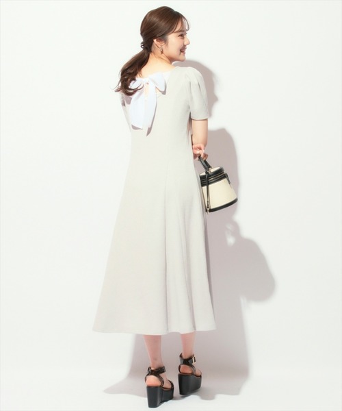 WILLSELECTION（ウィルセレクション）の「バックリボンワッフルフレアワンピース（ワンピース・レディース・ブラック/ライトグレー/ピンク・FREE）」の19枚目の写真