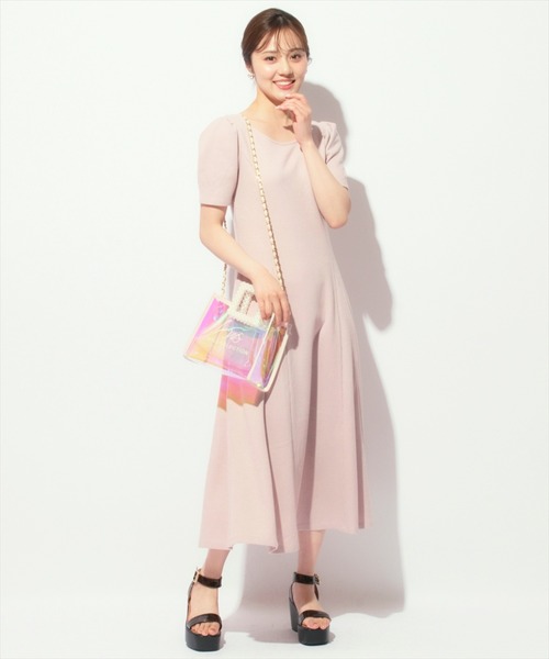 WILLSELECTION（ウィルセレクション）の「バックリボンワッフルフレアワンピース（ワンピース・レディース・ブラック/ライトグレー/ピンク・FREE）」の8枚目の写真