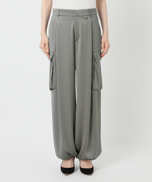 EVERYDAY I LIKE.（エヴリディアイライク）の「ライトサテンカーゴパンツ（カーゴパンツ・レディース・カーキ・34/36/38）」の18枚目の写真