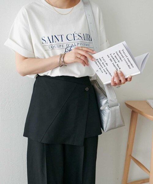 DISCOAT(ディスコート)の「ラップスカートパンツ(その他パンツ・レディース・グレー/ブラック・MEDIUM/LARGE)」の4枚目の写真