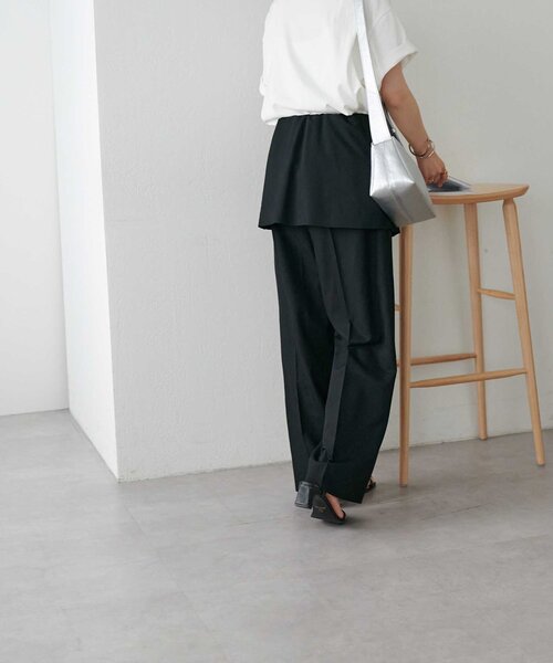 DISCOAT(ディスコート)の「ラップスカートパンツ(その他パンツ・レディース・グレー/ブラック・MEDIUM/LARGE)」の5枚目の写真