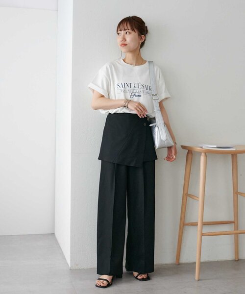 DISCOAT(ディスコート)の「ラップスカートパンツ(その他パンツ・レディース・グレー/ブラック・MEDIUM/LARGE)」の6枚目の写真