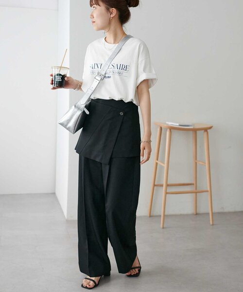 DISCOAT(ディスコート)の「ラップスカートパンツ(その他パンツ・レディース・グレー/ブラック・MEDIUM/LARGE)」の7枚目の写真