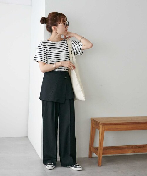 DISCOAT(ディスコート)の「ラップスカートパンツ(その他パンツ・レディース・グレー/ブラック・MEDIUM/LARGE)」の8枚目の写真