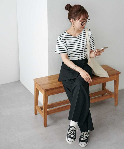 DISCOAT(ディスコート)の「ラップスカートパンツ(その他パンツ・レディース・グレー/ブラック・MEDIUM/LARGE)」の9枚目の写真