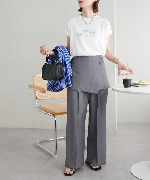 DISCOAT(ディスコート)の「ラップスカートパンツ(その他パンツ・レディース・グレー/ブラック・MEDIUM/LARGE)」の15枚目の写真