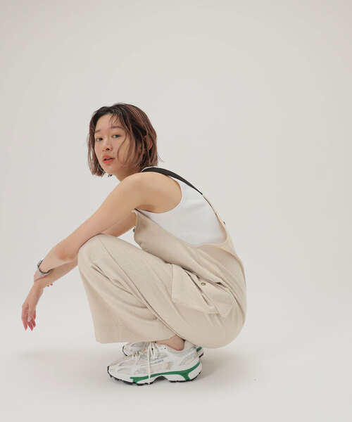 SLOBE citron.(スローブシトロン)の「SLOBE citron.フィッシングサロペット(サロペット/オーバーオール・レディース・アイボリー・FREE)」の20枚目の写真