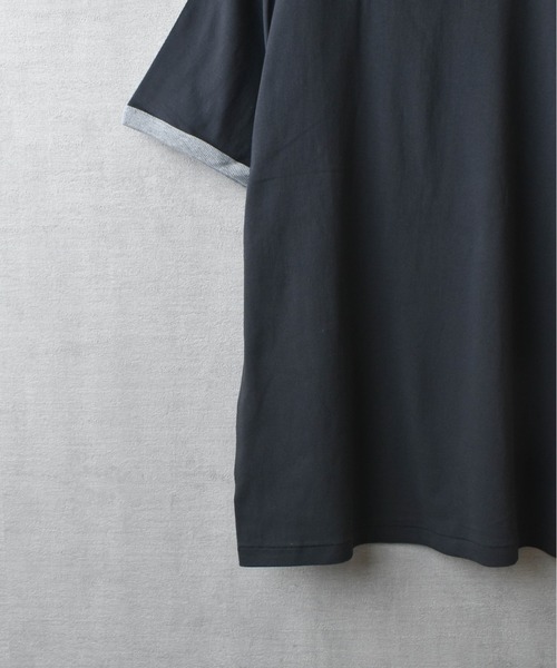 CROSS & STITCH(クロスステッチ)の「【FEW1】【CROSS & STITCH/クロスアンドステッチ】オープンエンド マックスウェイト リンガーTシャツ(Tシャツ/カットソー・メンズ・ブラック×グレー/グレー系1/アイボリー系1/グレー系2/アイボリー系2・MEDIUM/LARGE/X-LARGE)」の15枚目の写真