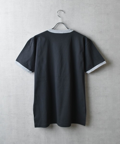 CROSS & STITCH(クロスステッチ)の「【FEW1】【CROSS & STITCH/クロスアンドステッチ】オープンエンド マックスウェイト リンガーTシャツ(Tシャツ/カットソー・メンズ・ブラック×グレー/グレー系1/アイボリー系1/グレー系2/アイボリー系2・MEDIUM/LARGE/X-LARGE)」の16枚目の写真