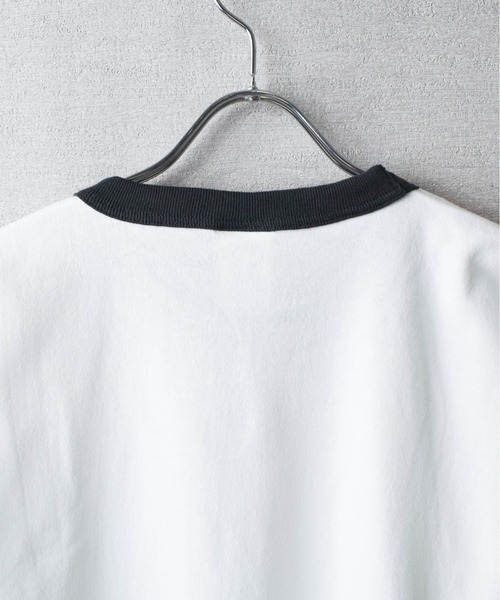 CROSS & STITCH(クロスステッチ)の「【FEW1】【CROSS & STITCH/クロスアンドステッチ】オープンエンド マックスウェイト リンガーTシャツ(Tシャツ/カットソー・メンズ・ブラック×グレー/グレー系1/アイボリー系1/グレー系2/アイボリー系2・MEDIUM/LARGE/X-LARGE)」の19枚目の写真