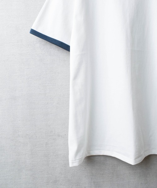 CROSS & STITCH(クロスステッチ)の「【FEW1】【CROSS & STITCH/クロスアンドステッチ】オープンエンド マックスウェイト リンガーTシャツ(Tシャツ/カットソー・メンズ・ブラック×グレー/グレー系1/アイボリー系1/グレー系2/アイボリー系2・MEDIUM/LARGE/X-LARGE)」の9枚目の写真