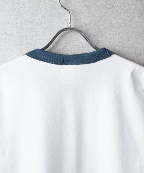 CROSS & STITCH(クロスステッチ)の「【FEW1】【CROSS & STITCH/クロスアンドステッチ】オープンエンド マックスウェイト リンガーTシャツ(Tシャツ/カットソー・メンズ・ブラック×グレー/グレー系1/アイボリー系1/グレー系2/アイボリー系2・MEDIUM/LARGE/X-LARGE)」の12枚目の写真