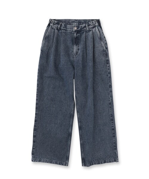 tk.TAKEO KIKUCHI（ティーケータケオキクチ）の「◆ケミカルウォッシュAラインワイドデニム（デニムパンツ・メンズ・チャコールグレー/ブルー・01/02/03）」の10枚目の写真