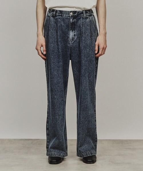 tk.TAKEO KIKUCHI（ティーケータケオキクチ）の「◆ケミカルウォッシュAラインワイドデニム（デニムパンツ・メンズ・チャコールグレー/ブルー・01/02/03）」の9枚目の写真