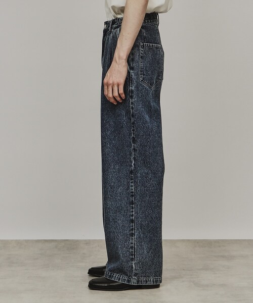 tk.TAKEO KIKUCHI（ティーケータケオキクチ）の「◆ケミカルウォッシュAラインワイドデニム（デニムパンツ・メンズ・チャコールグレー/ブルー・01/02/03）」の8枚目の写真