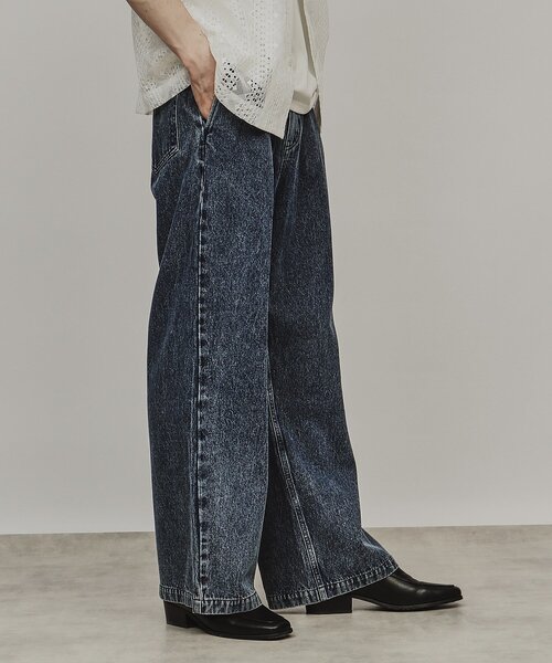 tk.TAKEO KIKUCHI（ティーケータケオキクチ）の「◆ケミカルウォッシュAラインワイドデニム（デニムパンツ・メンズ・チャコールグレー/ブルー・01/02/03）」の14枚目の写真