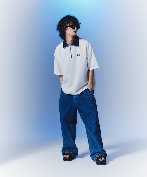 tk.TAKEO KIKUCHI（ティーケータケオキクチ）の「◆ケミカルウォッシュAラインワイドデニム（デニムパンツ・メンズ・チャコールグレー/ブルー・01/02/03）」の19枚目の写真