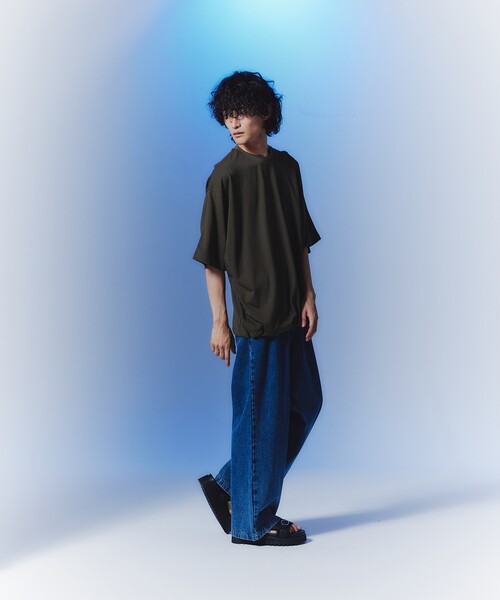 tk.TAKEO KIKUCHI（ティーケータケオキクチ）の「◆ケミカルウォッシュAラインワイドデニム（デニムパンツ・メンズ・チャコールグレー/ブルー・01/02/03）」の18枚目の写真