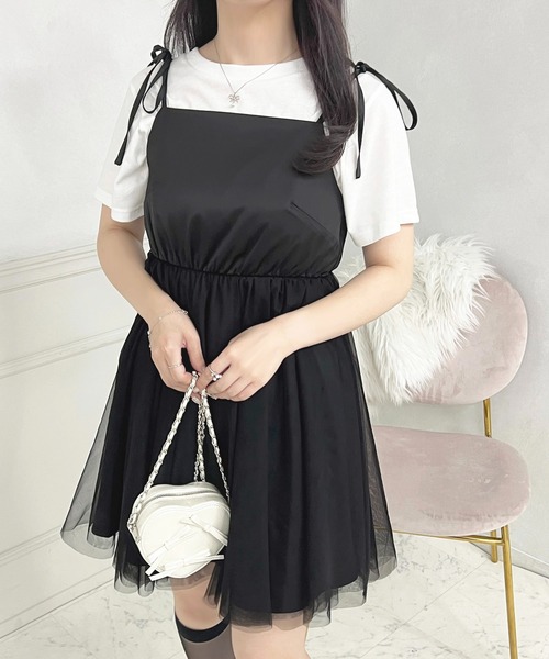 apres jour(アプレジュール)の「French girly collection チュールミニワンピース【ZOZOTOWN限定アイテム】(ワンピース・レディース・ブラック系その他/ブラック・X-LARGE/フリー)」の2枚目の写真