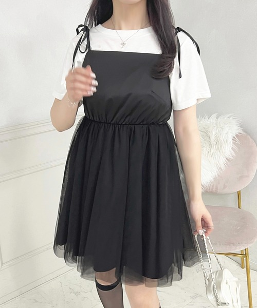 apres jour(アプレジュール)の「French girly collection チュールミニワンピース【ZOZOTOWN限定アイテム】(ワンピース・レディース・ブラック系その他/ブラック・X-LARGE/フリー)」の6枚目の写真