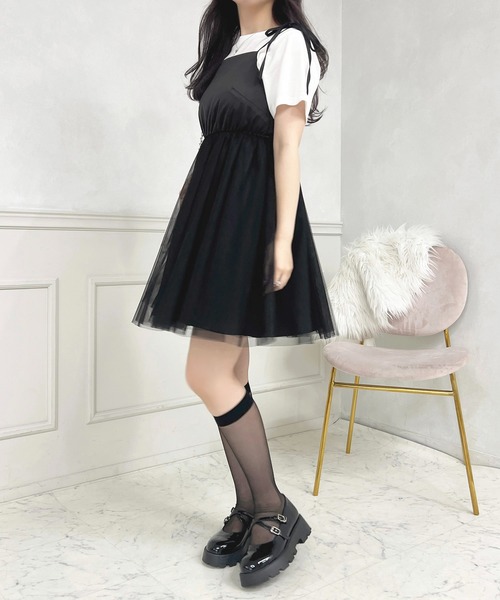 セール】French girly collection チュールミニワンピース