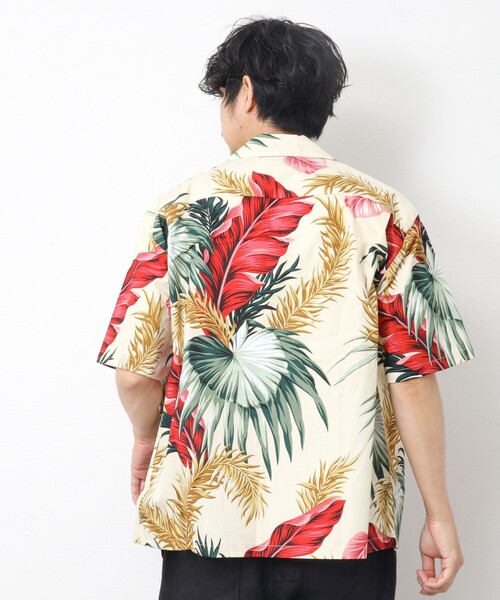 NOLLEY’S(ノーリーズ)の「【Hilo Hattie/ヒロハッティ】別注アロハシャツ MIX LEAF(シャツ/ブラウス・メンズ・ホワイト系その他/グリーン系その他・L/M)」の6枚目の写真
