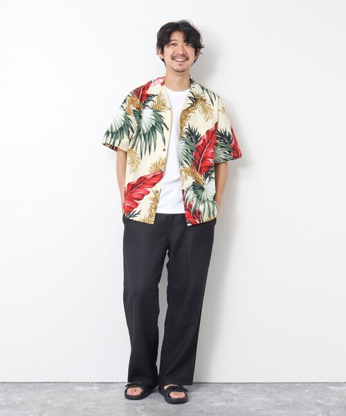 NOLLEY’S(ノーリーズ)の「【Hilo Hattie/ヒロハッティ】別注アロハシャツ MIX LEAF(シャツ/ブラウス・メンズ・ホワイト系その他/グリーン系その他・L/M)」の11枚目の写真