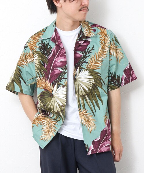 NOLLEY’S(ノーリーズ)の「【Hilo Hattie/ヒロハッティ】別注アロハシャツ MIX LEAF(シャツ/ブラウス・メンズ・ホワイト系その他/グリーン系その他・L/M)」の14枚目の写真