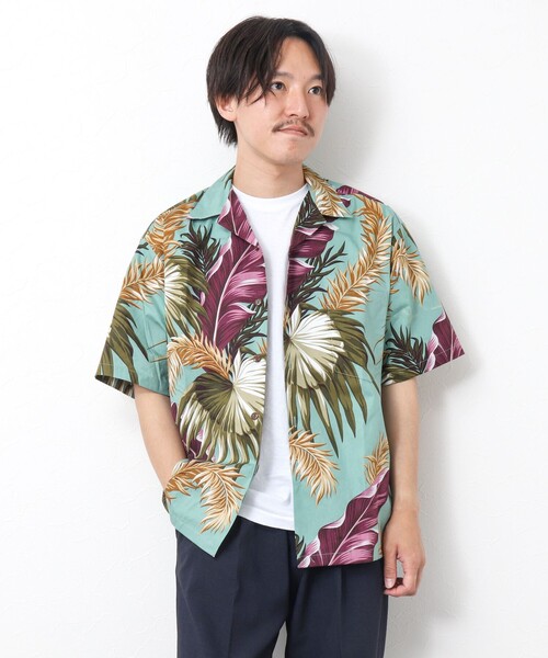 NOLLEY’S(ノーリーズ)の「【Hilo Hattie/ヒロハッティ】別注アロハシャツ MIX LEAF(シャツ/ブラウス・メンズ・ホワイト系その他/グリーン系その他・L/M)」の16枚目の写真
