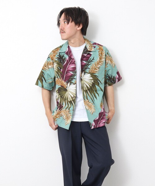 NOLLEY’S(ノーリーズ)の「【Hilo Hattie/ヒロハッティ】別注アロハシャツ MIX LEAF(シャツ/ブラウス・メンズ・ホワイト系その他/グリーン系その他・L/M)」の18枚目の写真