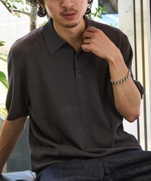 MAISON CLUB(���]���N���u)�́yMAISON CLUB�zHigh gauge Knit Polo �n�C�Q�[�W�j�b�g�|���V���c(�|���V���c)