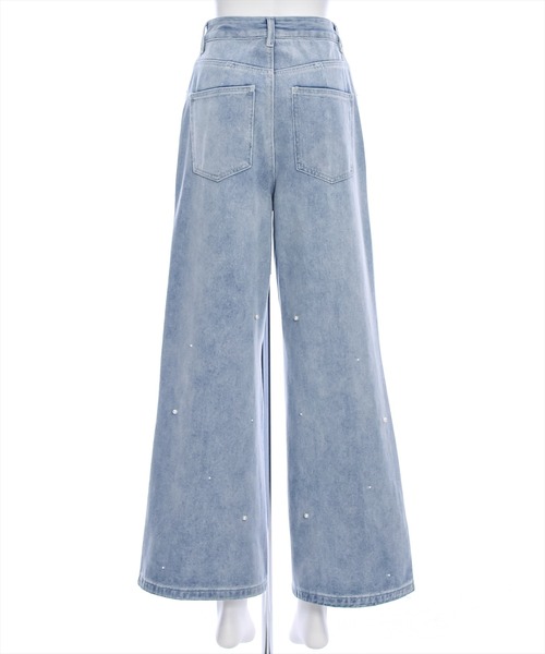 clear（クリア）の「パールワイドデニムパンツ≪2024AW新作≫（デニムパンツ・レディース・ライトブルー・M/S）」の5枚目の写真