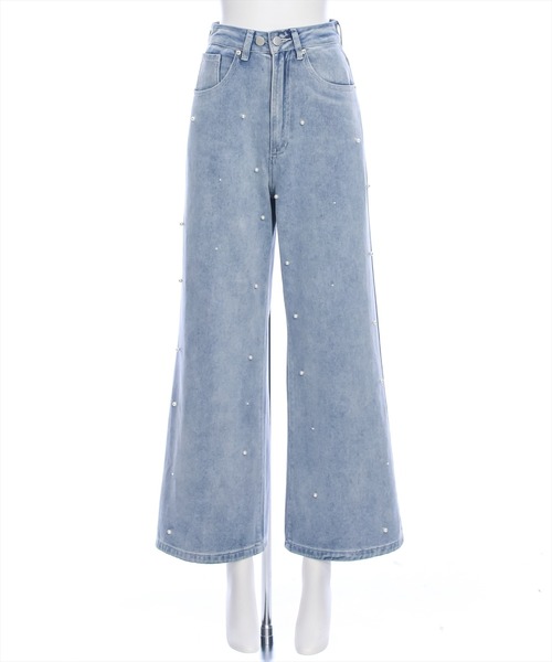 clear（クリア）の「パールワイドデニムパンツ≪2024AW新作≫（デニム