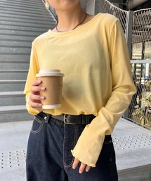 CIAOPANIC TYPY | 【リバイバル】シアーフロッキーベロア見えメロートップス(Tシャツ/カットソー)