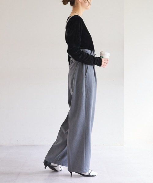 FREY 今期完売品　ダブルベロアトップス　ネイビー バタフライプリントベロアトップス｜WEGO（ウィゴー） – WEGO